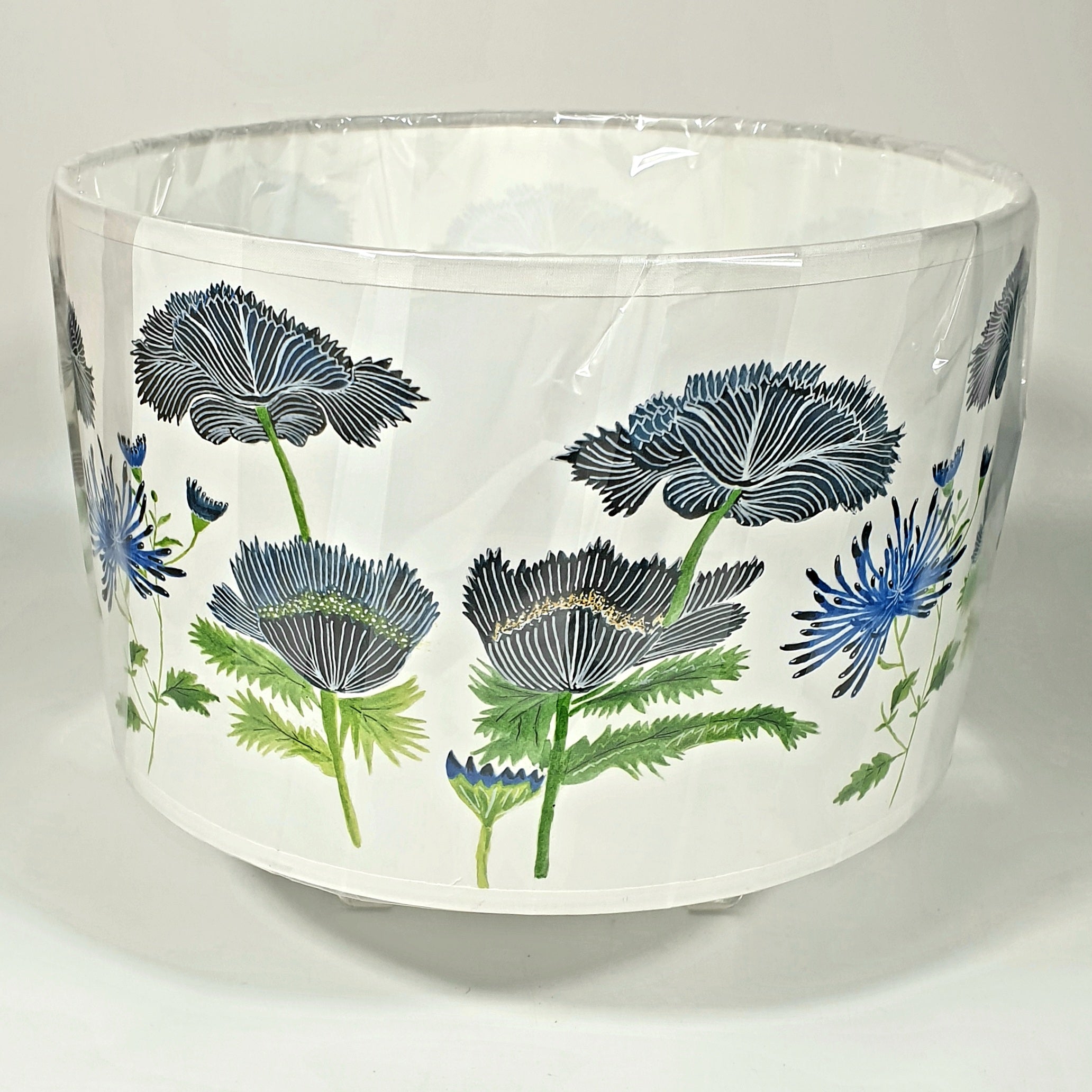 Japanese Flowers Printed Drum Shade 10"to 18"