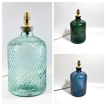 Recycled Glass Honeycomb Lamp 37cm