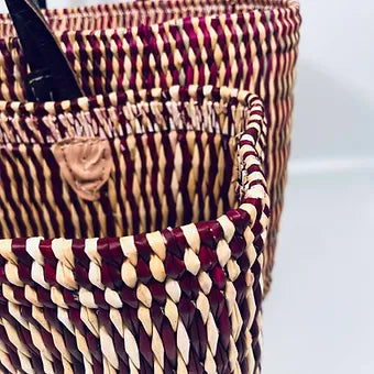 Moroccan Handmade Basket Plum Tote