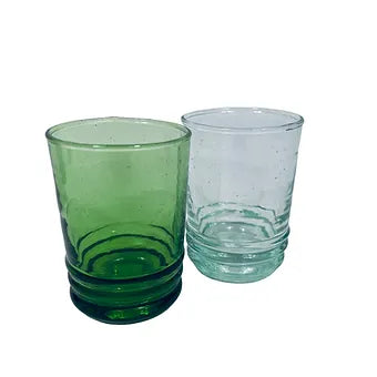 Moroccan Handmade Recycled Glass Ripple Tumbler 150ml