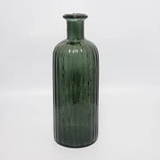 Recycled Glass Rustic Ripple Bottle Vase 35cm