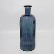 Recycled Glass Rustic Ripple Bottle Vase 35cm