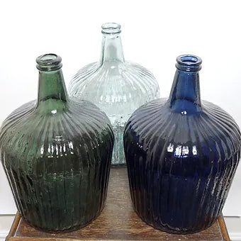 Recycled Glass Rustic Ripple Vase 40cm