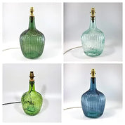 Recycled Glass Ripple Lamp 36cm