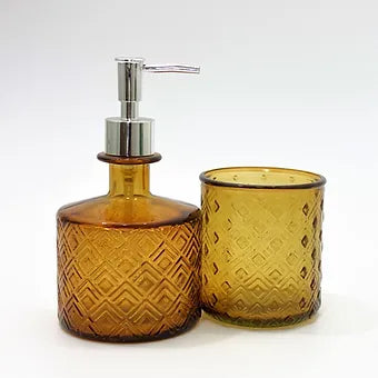 Soap dispenser and tumbler Bathroom Set