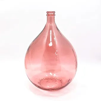 Recycled Glass Large Garrafa Blown Bottle Vase 56cm