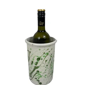 Hand Painted Jaspe Utensil Jar/Wine cooler