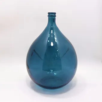 Recycled Glass Large Garrafa Blown Bottle Vase 56cm