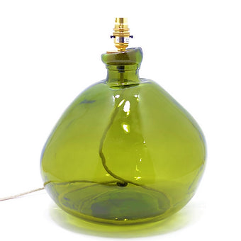 Simplicity Recycled Glass Lamp (Cool Colours) 39cm