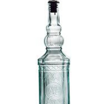 Recycled Glass Oil Bottle with Metal Pourer 500ml