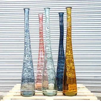 Recycled Glass Blown Glass Vase 120cm Jarron