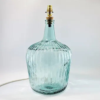 Recycled Glass Ripple Lamp 46cm