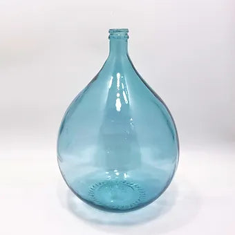 Recycled Glass Large Garrafa Blown Bottle Vase 56cm