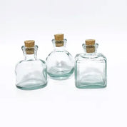 Recycled glass 10cm Bottles in 3 Shapes
