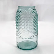 Recycled Glass Diamond Vase 28cm