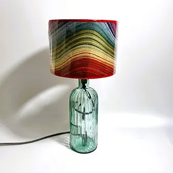 Recycled Glass Ripple Lamp 41cm
