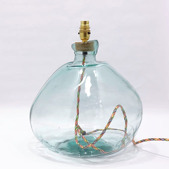 Simplicity Recycled Glass Lamp (Cool Colours) 39cm