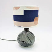 Spiral Recycled Glass Lamp (Cool Colours) 23cm