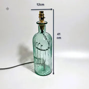Recycled Glass Ripple Lamp 41cm