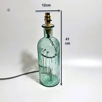 Recycled Glass Ripple Lamp 41cm