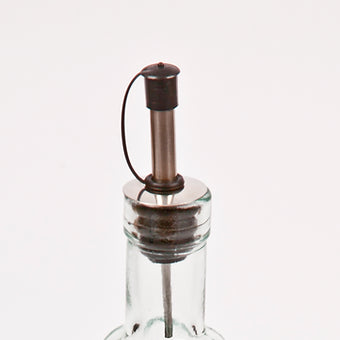 Recycled Glass Oil Bottle with Metal Pourer 500ml