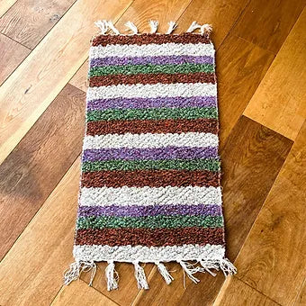 Machine Washable Recycled Cotton Jarapa Rugs Extra Small & Small