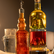 Recycled Glass Oil Bottle with Metal Pourer 500ml
