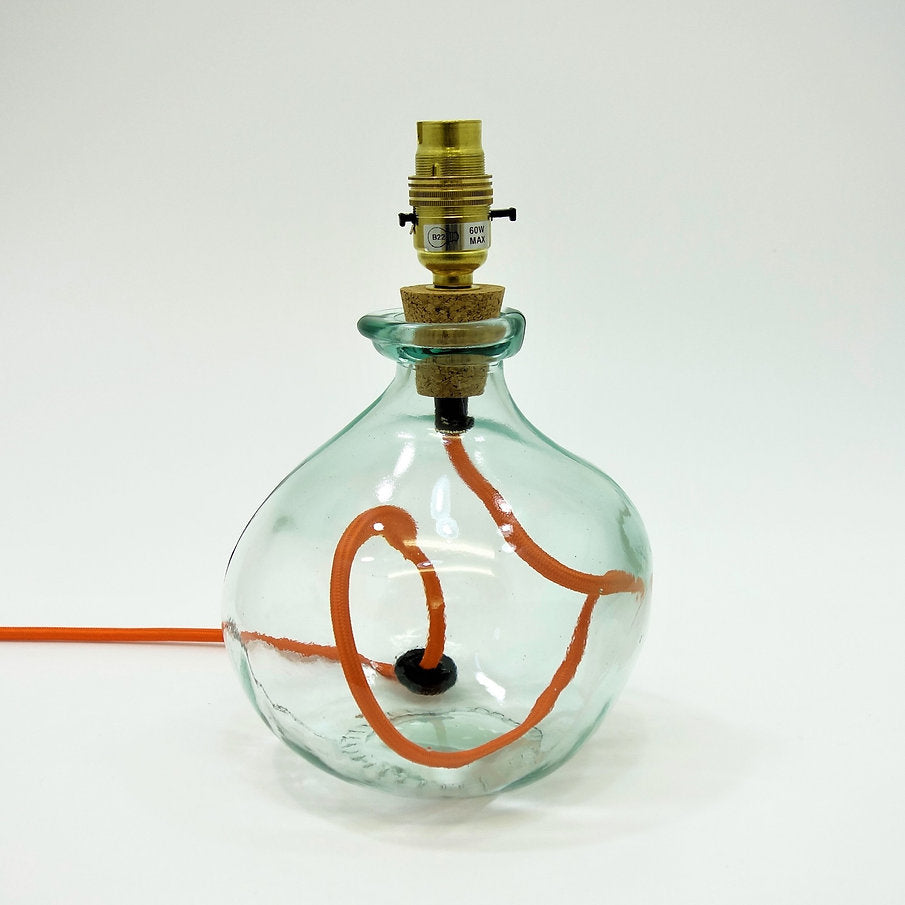 Simplicity Recycled Glass Lamp (Cool Colours) 24cm
