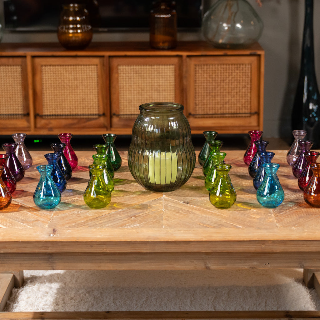 Mixed Case 11cm Recycled Glass "Adra" Bud Vase