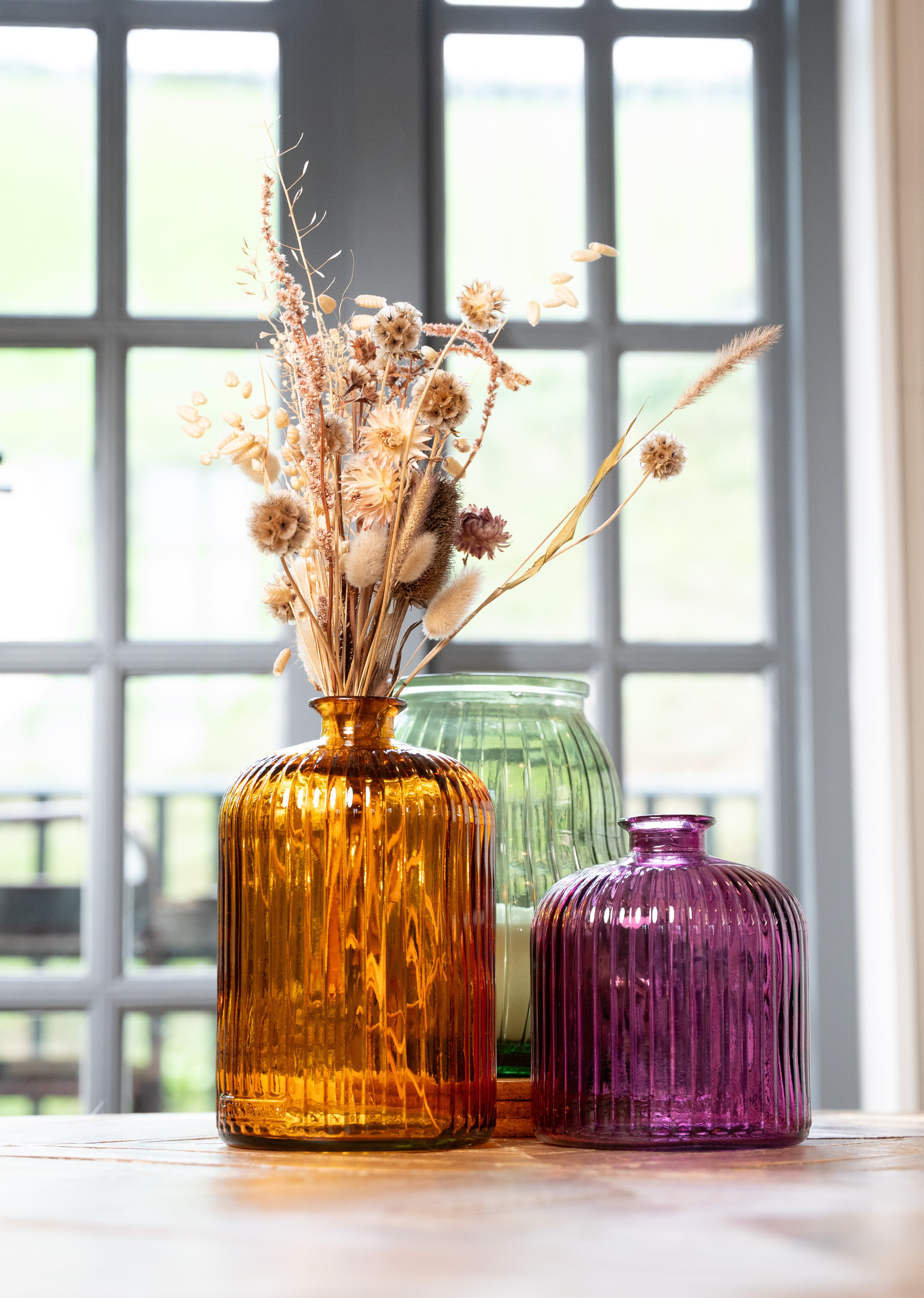 Recycled Glass 23cm Apothecary Vase