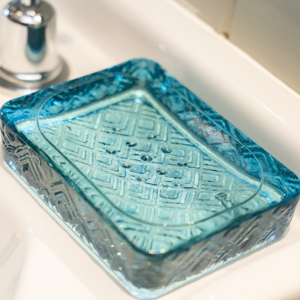 Rectangular Recycled Glass Soap Dish