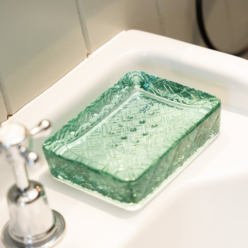 Rectangular Recycled Glass Soap Dish