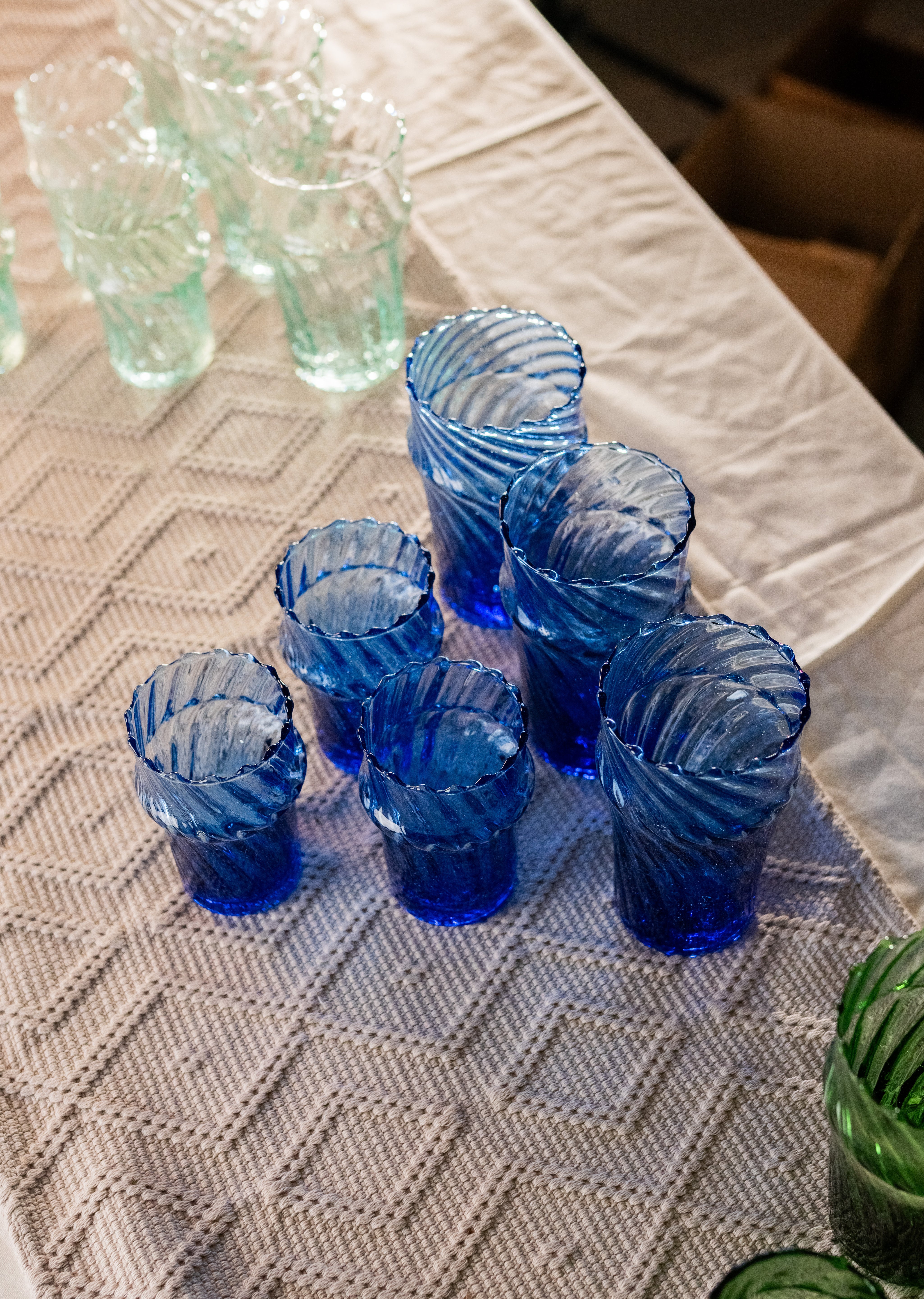 Moroccan Handmade Recycled Glass Petit Twist Tumbler - 170ml