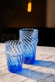 Moroccan Handmade Recycled Glass Petit Twist Tumbler - 170ml
