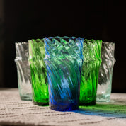 Moroccan Handmade Recycled Glass Twist Vase 1 Litre