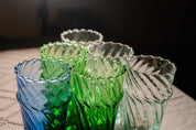 Moroccan Handmade Recycled Glass Moyen Twist Tumbler - 300ml