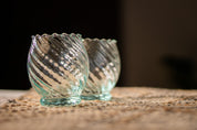Moroccan Handmade Recycled Glass Curve Twist Tumbler 250ml