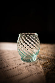 Moroccan Handmade Recycled Glass Curve Twist Tumbler 250ml