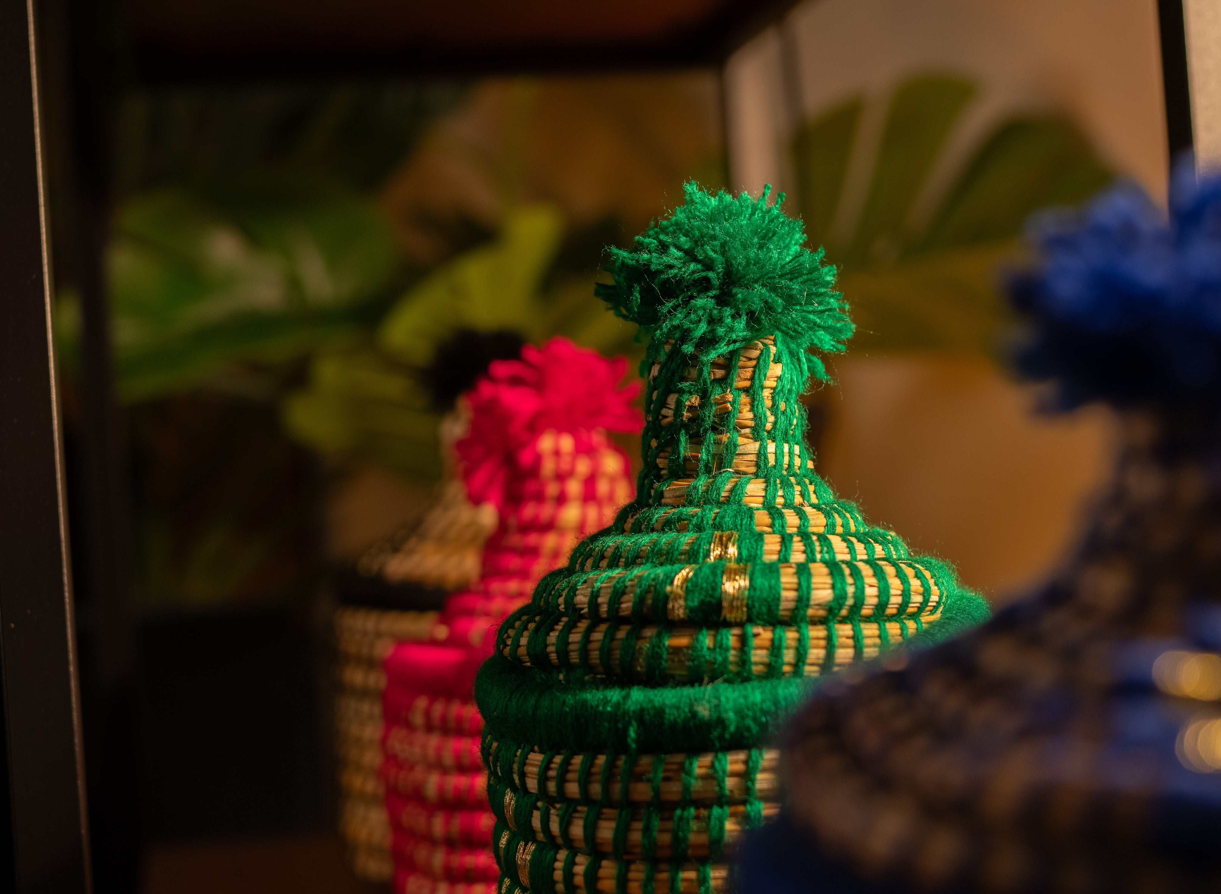 Moroccan Handmade Mini Baskets with Lid