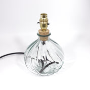 Spiral Recycled Glass Lamp (Cool Colours) 23cm