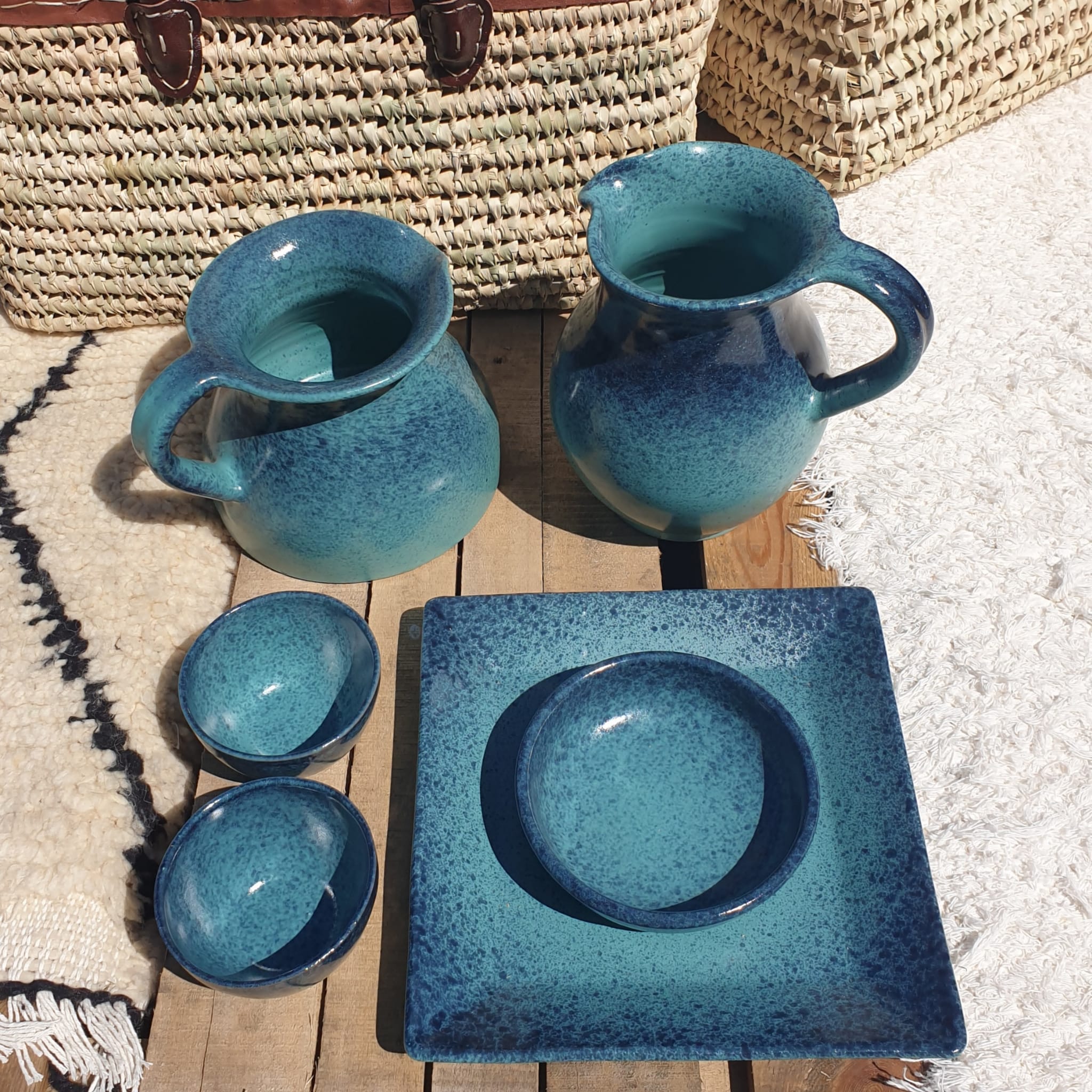 Hand Painted Spanish Square Serving Plate