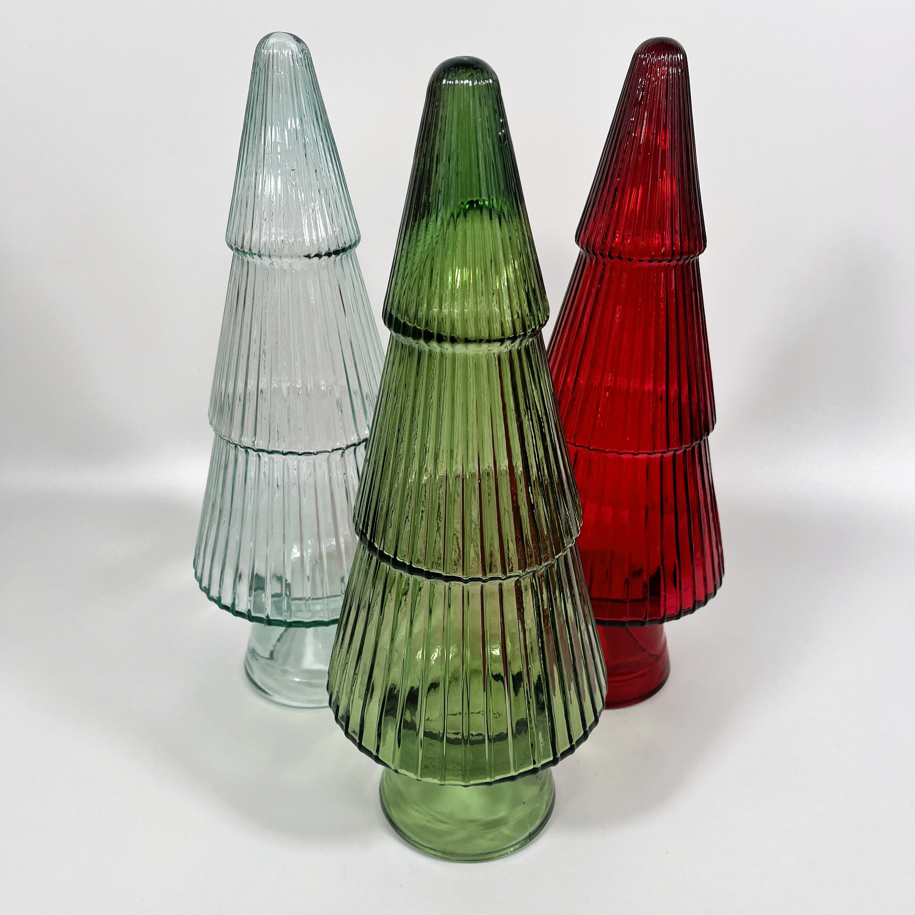 Recycled Glass Tree Table Decoration