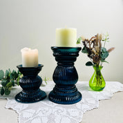 Recycled Glass Pillar Candle Holder