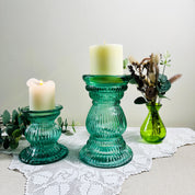 Recycled Glass Pillar Candle Holder