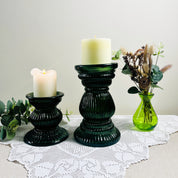 Recycled Glass Pillar Candle Holder