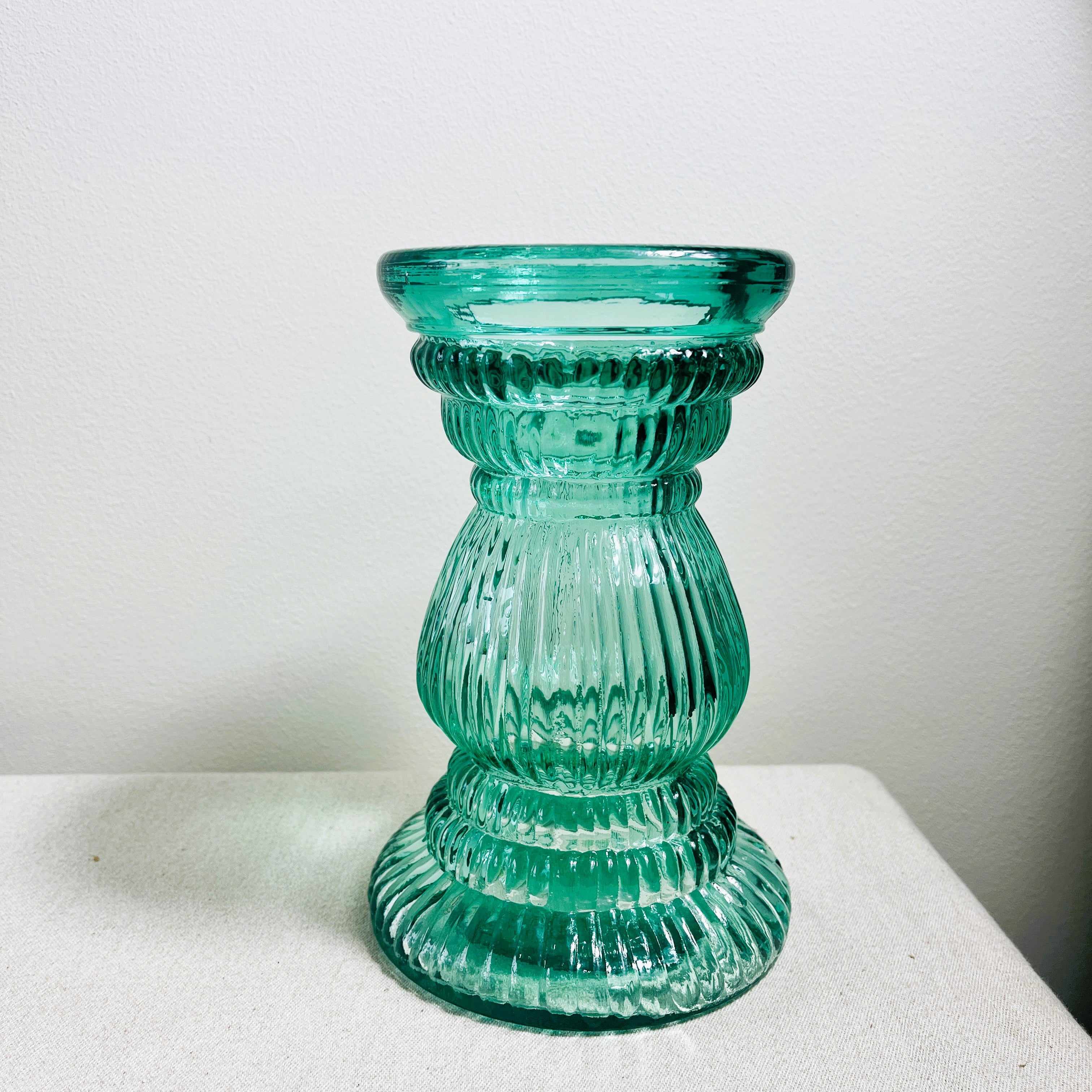 Recycled Glass Pillar Candle Holder