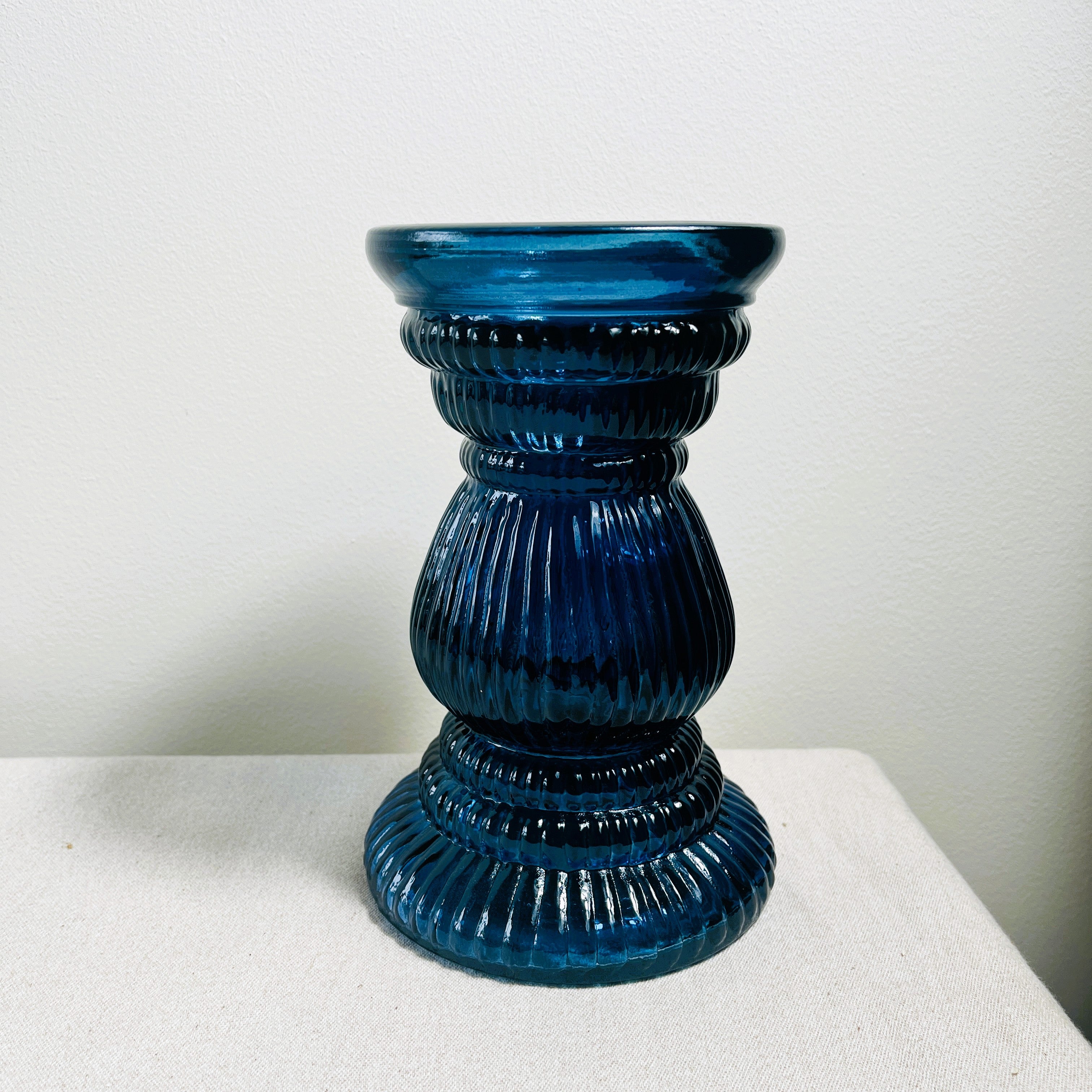 Recycled Glass Pillar Candle Holder