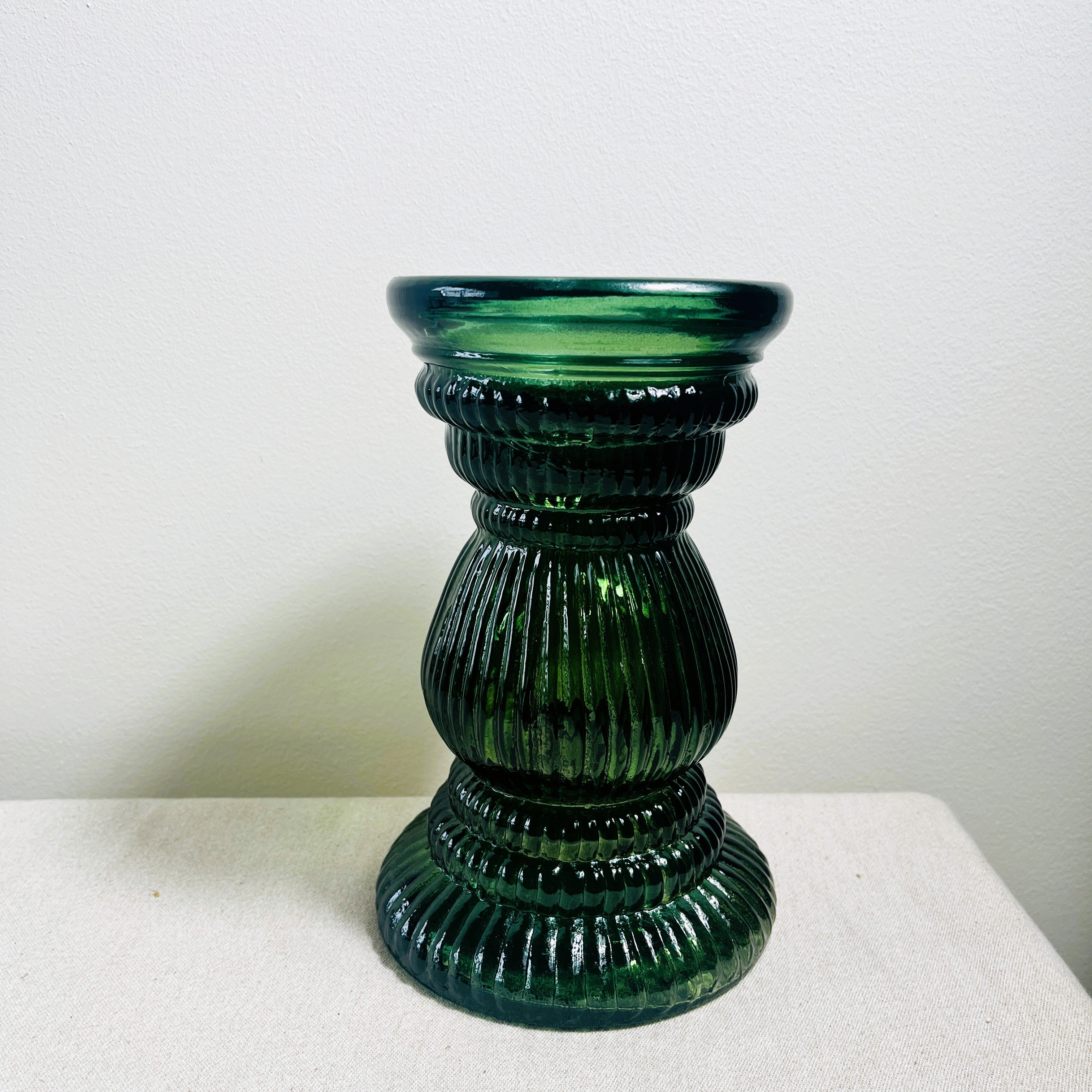 Recycled Glass Pillar Candle Holder