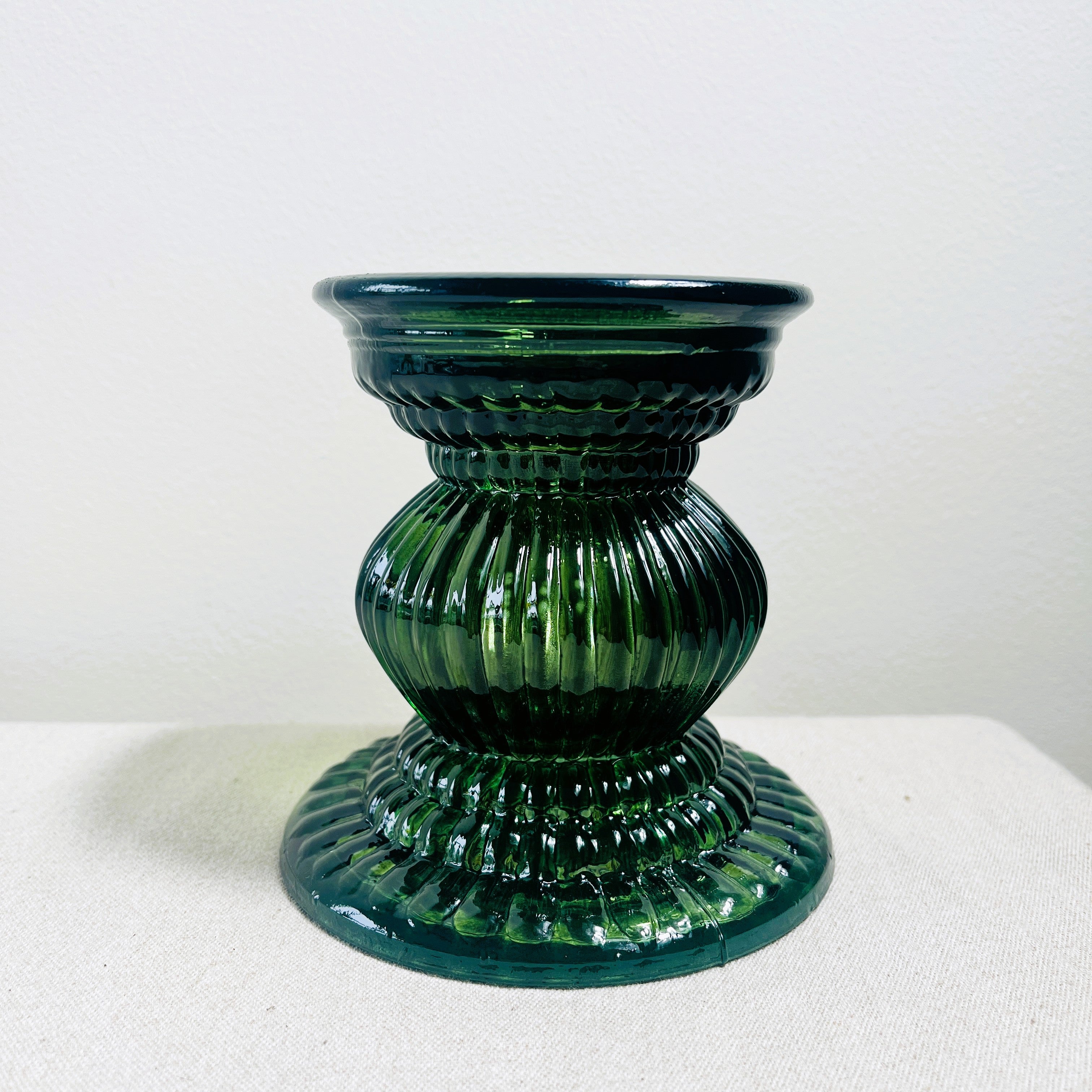 Recycled Glass Pillar Candle Holder