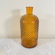 Recycled Glass Diamond Bottle Vase 28cm